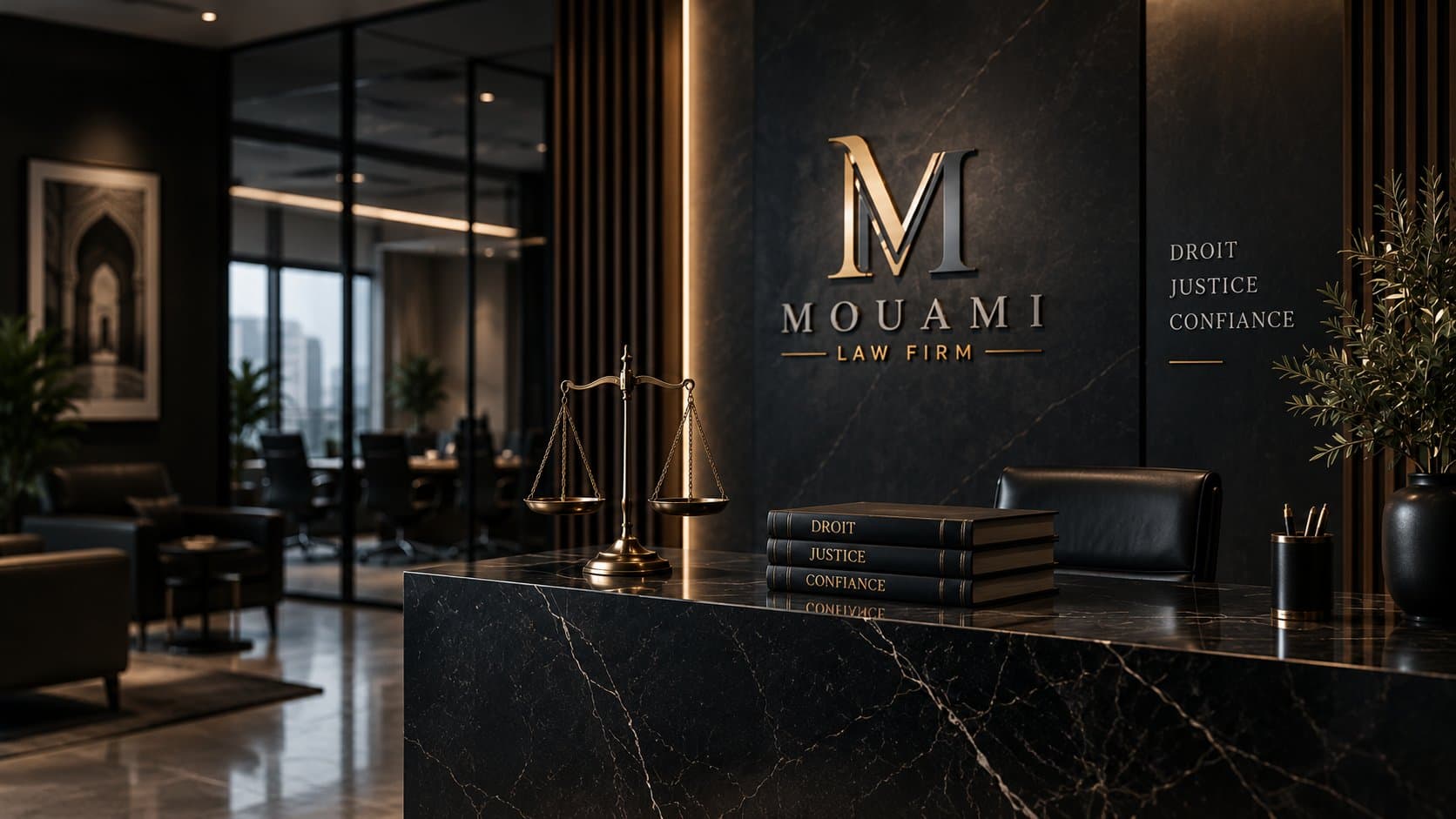 Espace d'accueil du cabinet Mouami Law Firm